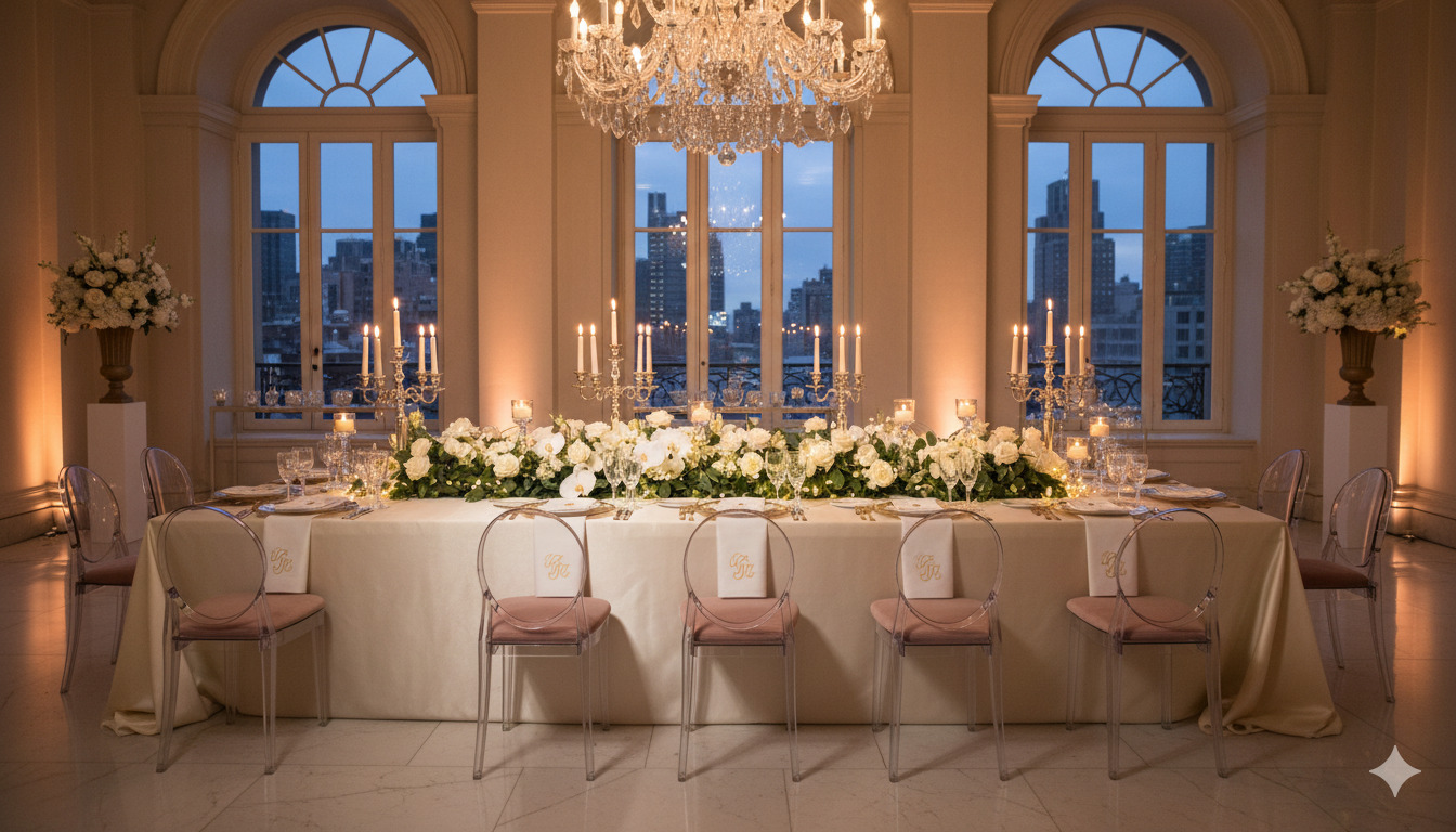 Elegant dining set for events